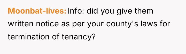 Moonbat-lives Info: did you give them written notice as per...