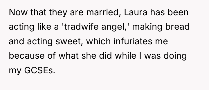 Now that they are married, Laura has been acting like...
