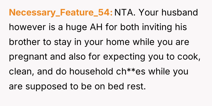 Necessary_Feature_54 NTA. Your husband however is a huge AH for...