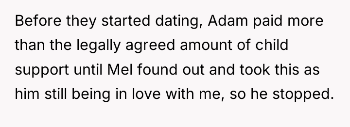 Before they started dating, Adam paid more than the legally...