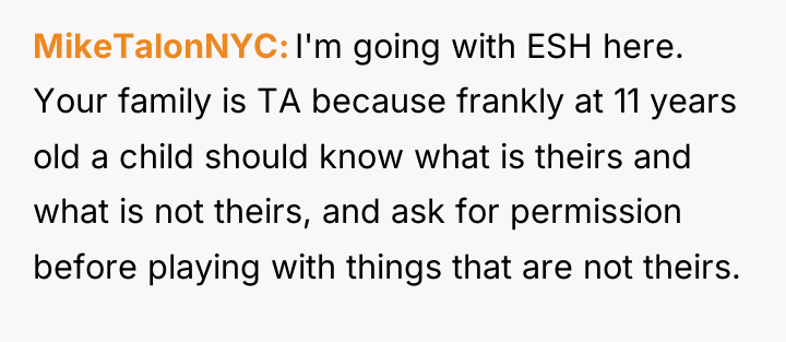 MikeTalonNYC I'm going with ESH here. Your family is TA...