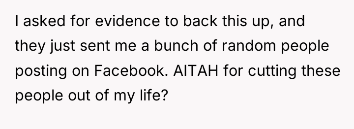 I asked for evidence to back this up, and they...
