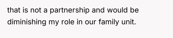 that is not a partnership and would be diminishing my...