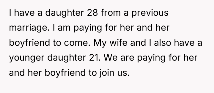 I have a daughter 28 from a previous marriage. I...