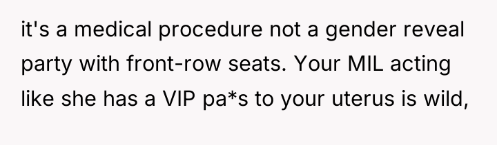 it's a medical procedure not a gender reveal party with...
