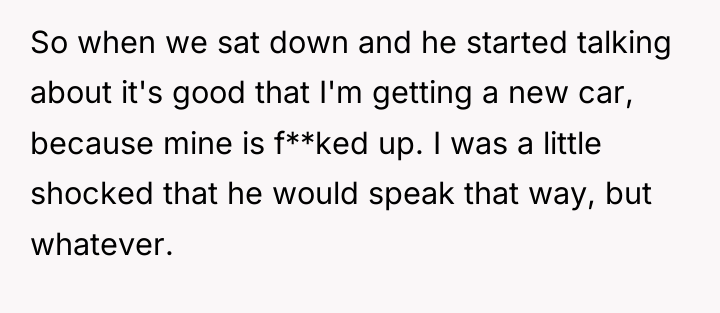 So when we sat down and he started talking about...