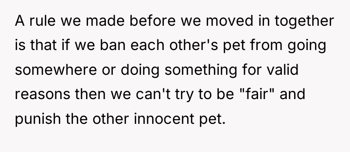 A rule we made before we moved in together is...