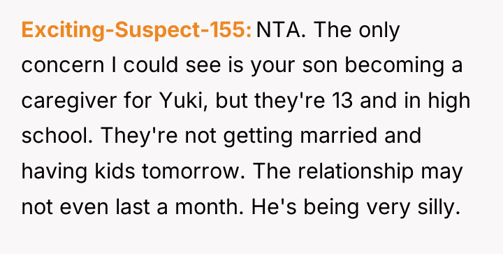 Exciting-Suspect-155 NTA. The only concern I could see is your...