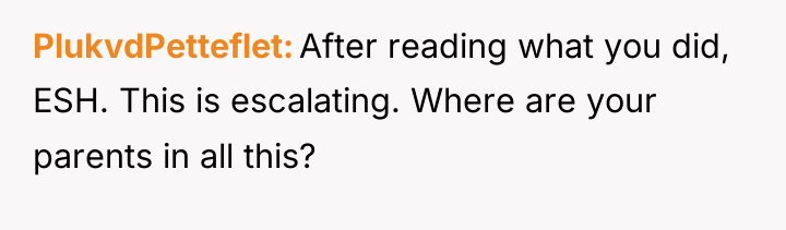PlukvdPetteflet After reading what you did, ESH. This is escalating....