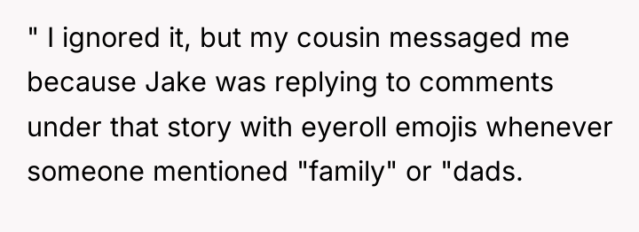 " I ignored it, but my cousin messaged me because...