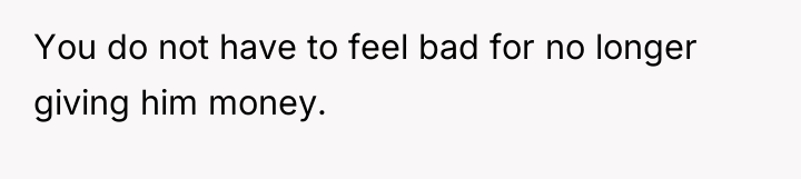 You do not have to feel bad for no longer...