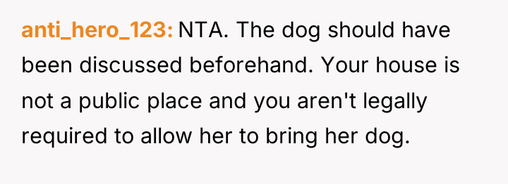 anti_hero_123 NTA. The dog should have been discussed beforehand. Your...