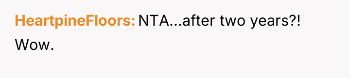 HeartpineFloors NTA...after two years?! Wow.