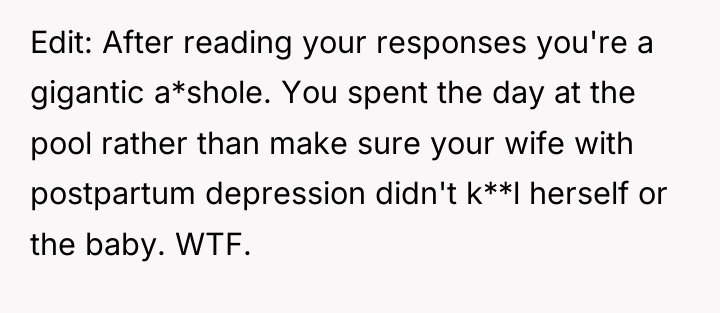 Edit: After reading your responses you're a gigantic a*shole. You...