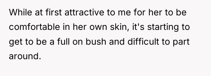 While at first attractive to me for her to be...