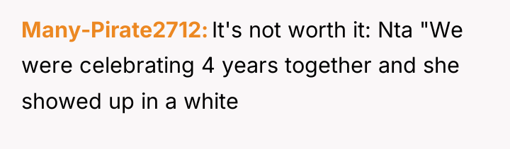 Many-Pirate2712 It's not worth it: Nta "We were celebrating 4...