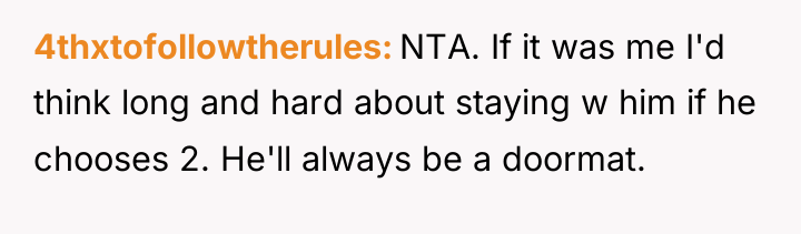 4thxtofollowtherules NTA. If it was me I'd think long and...