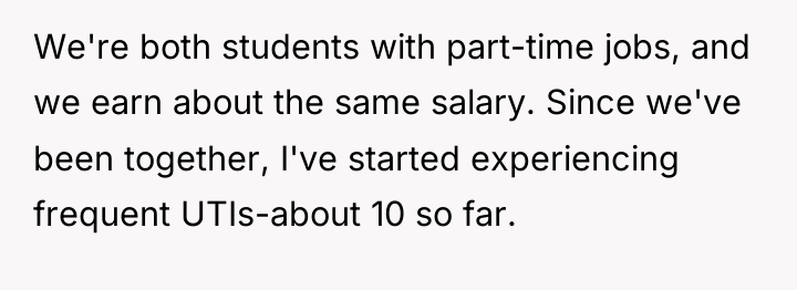 We're both students with part-time jobs, and we earn about...