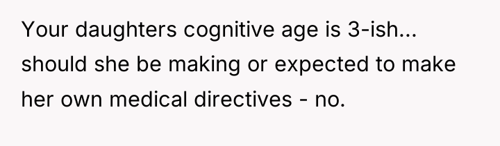 Your daughters cognitive age is 3-ish... should she be making...