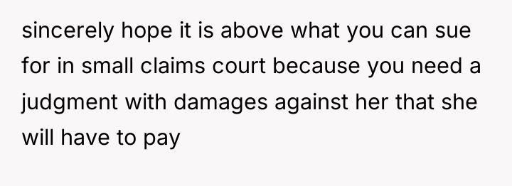 sincerely hope it is above what you can sue for...