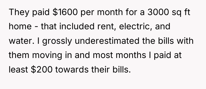 They paid $1600 per month for a 3000 sq ft...