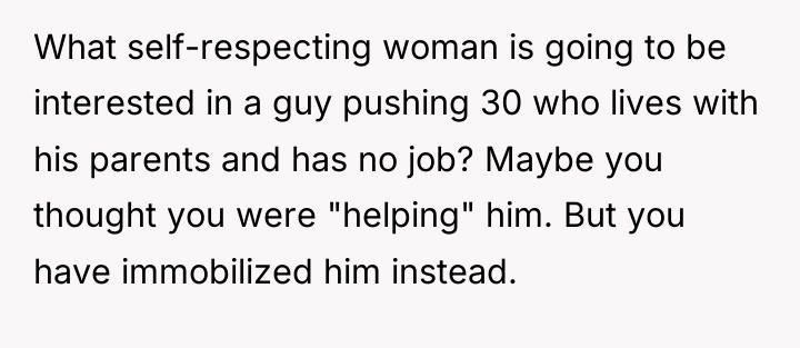 What self-respecting woman is going to be interested in a...