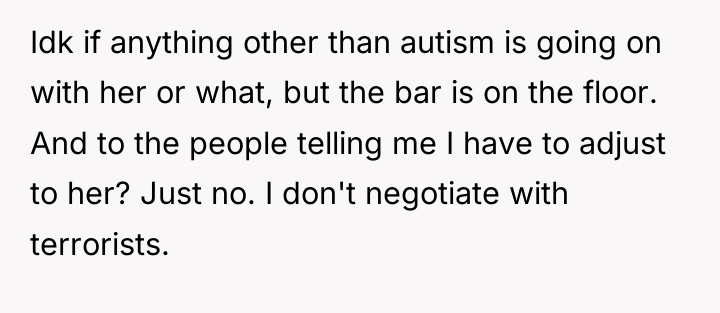 Idk if anything other than autism is going on with...