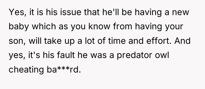 Yes, it is his issue that he'll be having a...