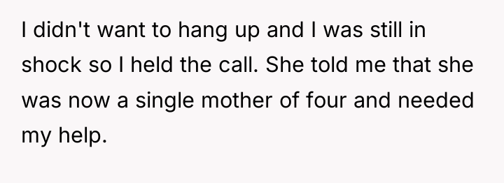 I didn't want to hang up and I was still...