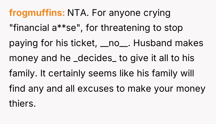 frogmuffins NTA. For anyone crying "financial a**se", for threatening to...