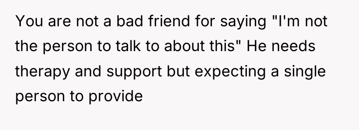 You are not a bad friend for saying "I'm not...