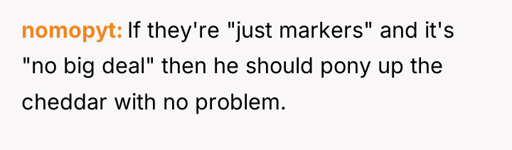 nomopyt If they're "just markers" and it's "no big deal"...