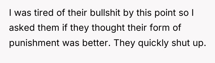 I was tired of their bullshit by this point so...