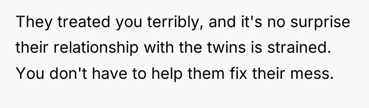 They treated you terribly, and it's no surprise their relationship...