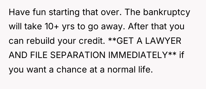 Have fun starting that over. The bankruptcy will take 10+...