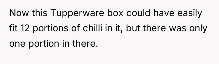 Now this Tupperware box could have easily fit 12 portions...
