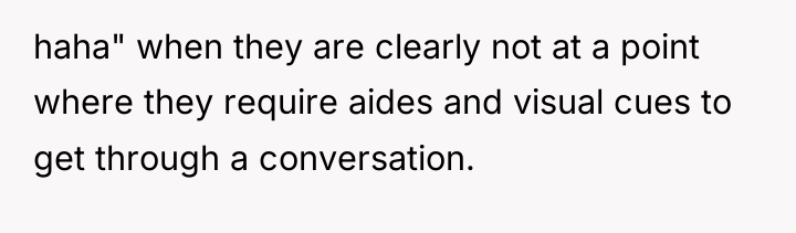 haha" when they are clearly not at a point where...