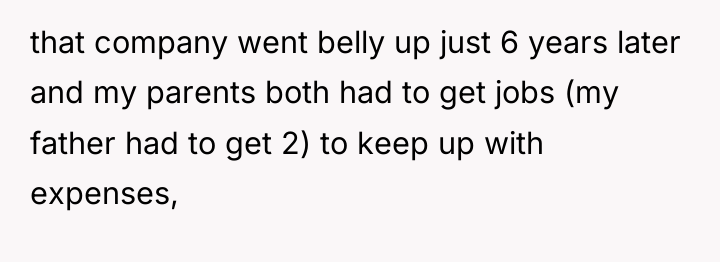 that company went belly up just 6 years later and...