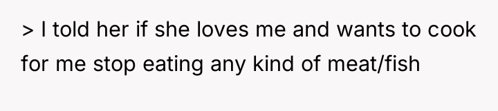 > I told her if she loves me and wants...