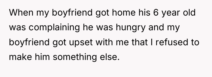 When my boyfriend got home his 6 year old was...