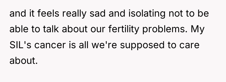 and it feels really sad and isolating not to be...