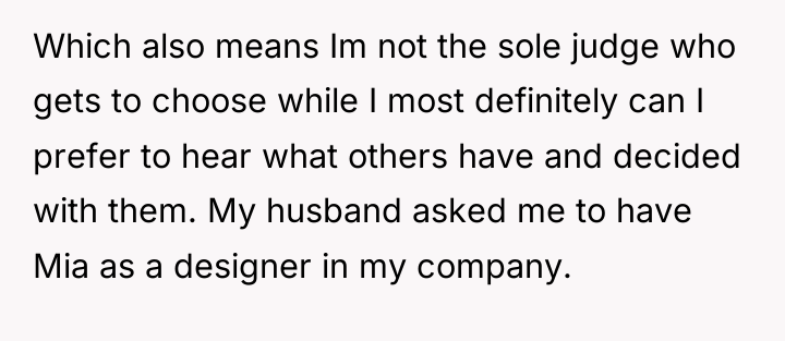 Which also means Im not the sole judge who gets...