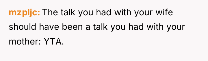 mzpljc The talk you had with your wife should have...