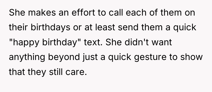 She makes an effort to call each of them on...