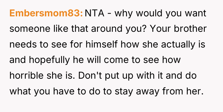Embersmom83 NTA - why would you want someone like that...