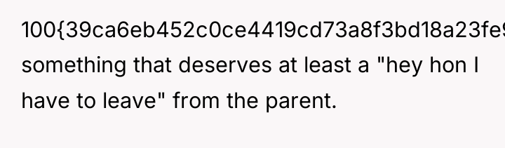 100{39ca6eb452c0ce4419cd73a8f3bd18a23fe95ab4febb092bc2ab1b542eeea82f} something that deserves at least a "hey hon I...