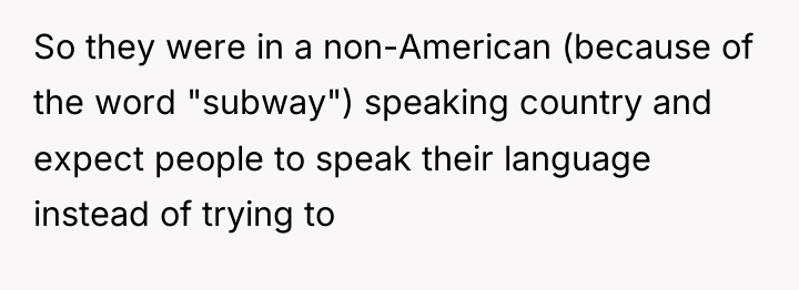 So they were in a non-American (because of the word...