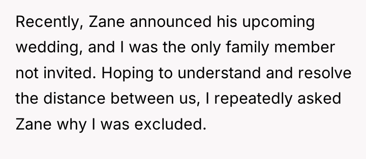 Recently, Zane announced his upcoming wedding, and I was the...