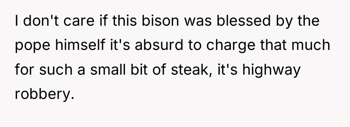 I don't care if this bison was blessed by the...