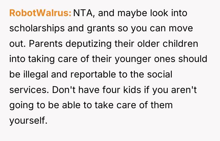 RobotWalrus NTA, and maybe look into scholarships and grants so...